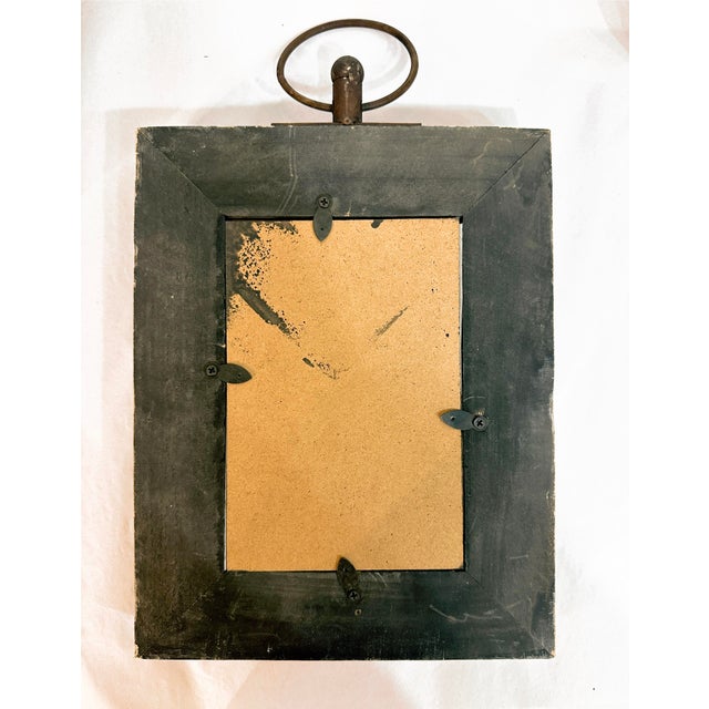 Gray Pair of Distressed Grey Wood Picture Frames With Gilt Detail For Sale - Image 8 of 8