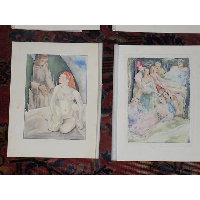 Vintage French Limited Edition Hand Colored Copperplate Engravings-Mariette Lydis-Paris-Set of 12 For Sale In Cincinnati - Image 6 of 11