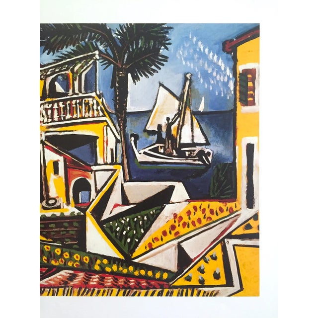 Paper Pablo Picasso Offset Lithograph Print Poster " Paysage Mediterraneen " 1952 For Sale - Image 7 of 13