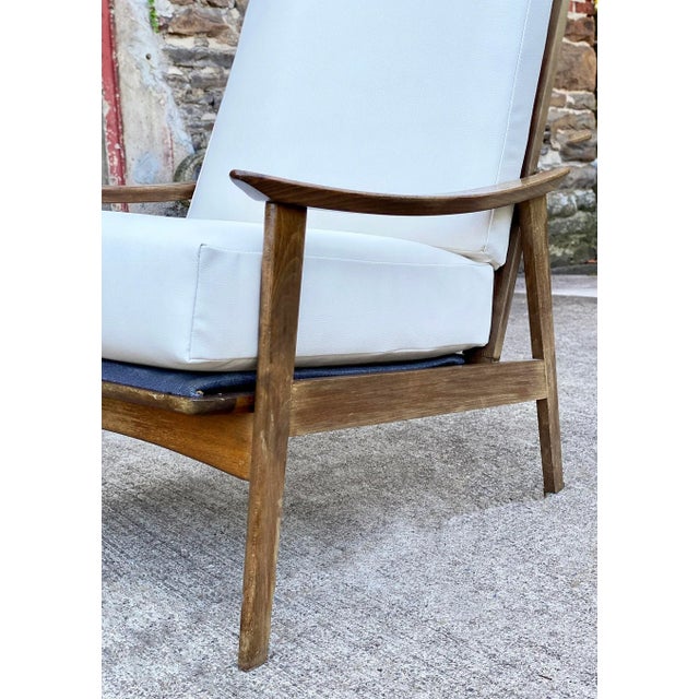 Mid-Century Modern Yugoslavia Sculpted Lounge Club Chair For Sale - Image 6 of 9