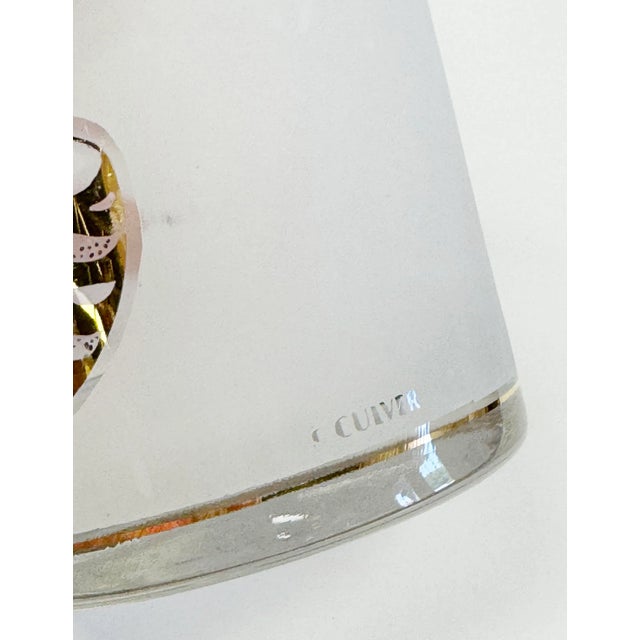 Glass Vintage Coastal Seashell Motif Culver LTD Lowball Glasses, Set of 4 For Sale - Image 7 of 7