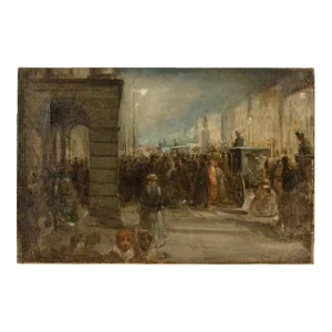 William Gordon Burn-Murdoch (British, 1862 - 1939) European Street Scene, Oil on Canvas