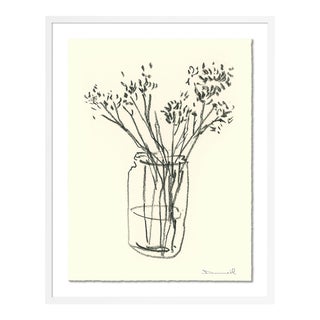 Wild Flowers by Dan Hobday in White Frame, Small Art Print For Sale