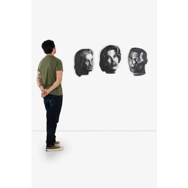 1980s 1980s Ken Warneke Face Painting "Female Looking Right" For Sale - Image 5 of 5