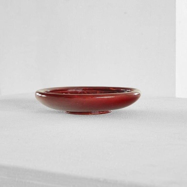 Jules Guérin Sang De Boeuf Studio Pottery Dish, 1960s For Sale - Image 3 of 8