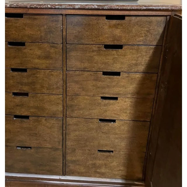 Antique 18th C French Provincial Marble Top Wardrobe Cupboard For Sale In Los Angeles - Image 6 of 9