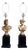 1950s Mid Century Modern High Style Hollywood Regency God & Goddess Pillar Table Lamps - a Pair For Sale