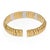 Spiga Style Bracelet Diamonds 18k Two Tone Gold 12mm Wide Cuff For Sale - Image 4 of 5