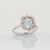 Metal 3.2Ct Aquamarine Ring With Natural Diamonds Accents: Solid 14k Dual Gold, Size 6.75 For Sale - Image 7 of 8