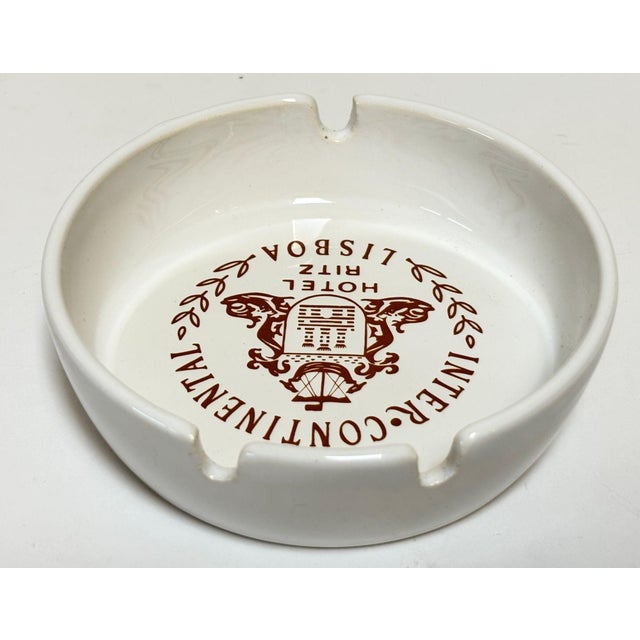 Ceramic The Ritz-Carlton Lisbon Porcelain Ashtray Vide-Poche, Circa 1970s For Sale - Image 7 of 9