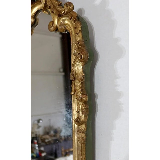Louis XV Gold Wooden Rock Mirror, 1900s For Sale - Image 6 of 14