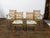 Mid 20th Century Set of Four Midcentury English Faux Bamboo Armchairs with Thin Cushions For Sale - Image 5 of 12