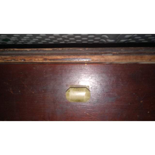 Antique Stately Primitive Mexican-Style Secretarial Writing Table - Carved Solid Wood Desk With Historied Weathering For Sale In New York - Image 6 of 8