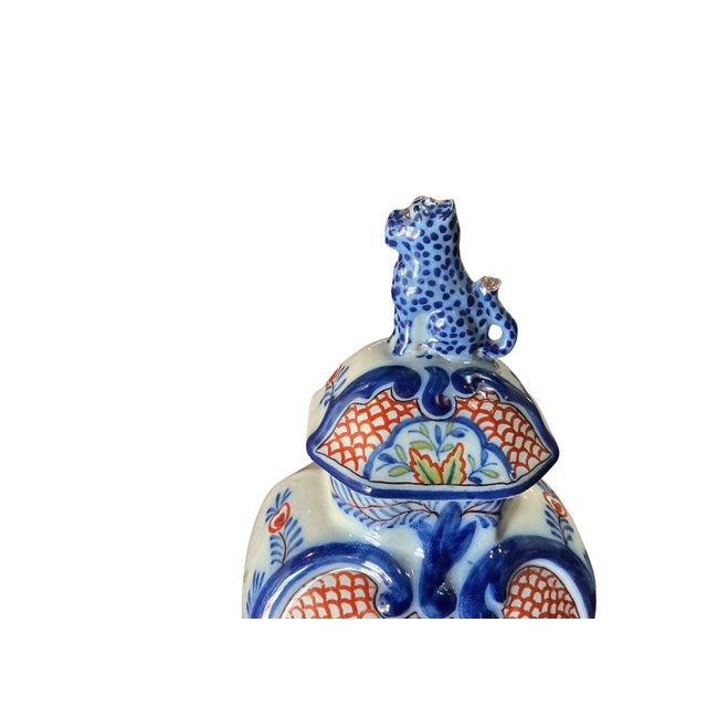 Early 19th Century Polychrome Delft Ginger Jars For Sale - Image 6 of 18