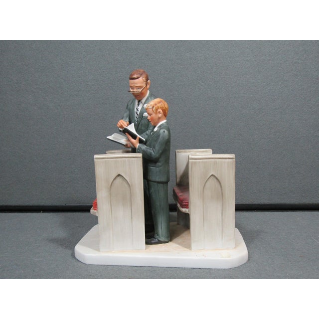 Ceramic Vintage Gorham Norman Rockwell “In His Spirit” Limited Edition Porcelain Figurine For Sale - Image 7 of 12
