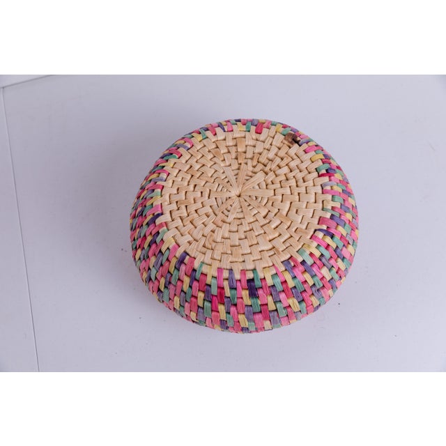 Mexican MultiColored Woven Baskets Set of 2 Chairish