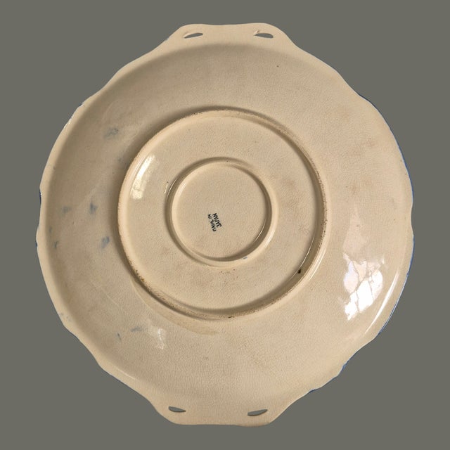 Ceramic Vintage Hand Painted Floral Made in Japan Serving Platter For Sale - Image 7 of 8