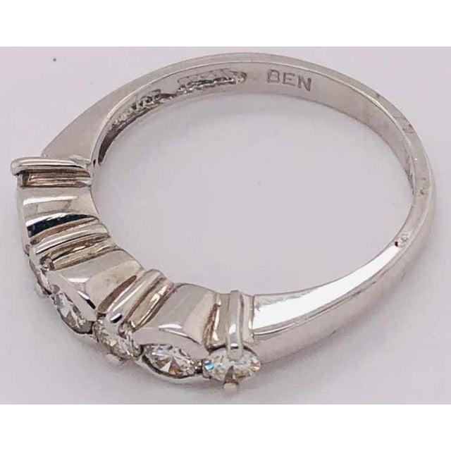 Metal 14 Karat White Gold Diamond Band Anniversary Bridal Ring 0.75 TDW, Size 5.75 For Sale - Image 7 of 9