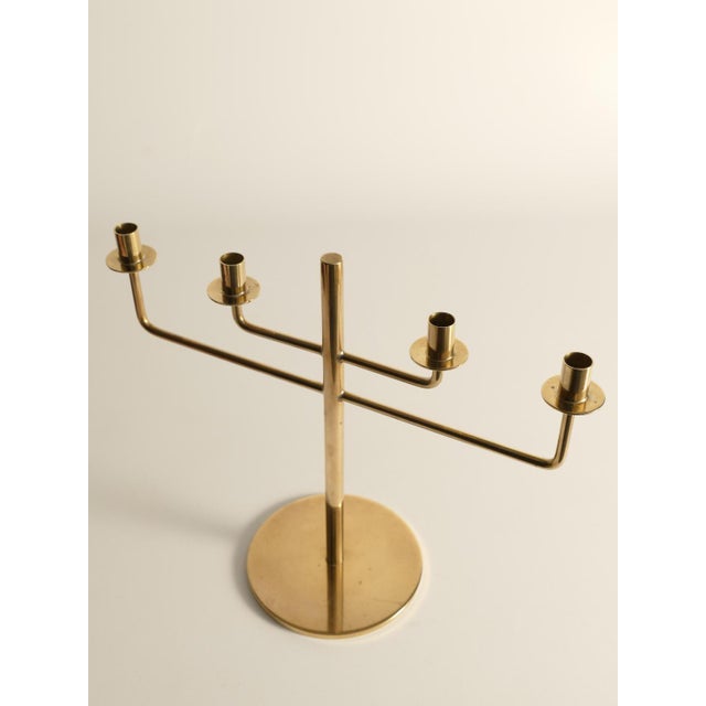 Scandinavian Modern Brass Candelabra by Hans-Agne Jakobsson, Markaryd, 1960s For Sale - Image 10 of 13