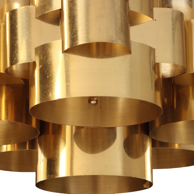 Brass Cloud Chandelier by Curtis Jere for Artisan House, C. 1975 For Sale In Philadelphia - Image 6 of 7