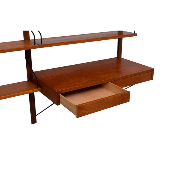 Brown Vintage Royal Wall System with 4 Cabinets in Teak by Poul Cadovius, 1960s, Set of 23 For Sale - Image 8 of 18