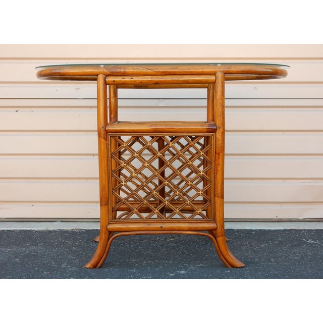 Vintage Rattan & Cane Bistro Table and Chair Honeymoon Set Chairish