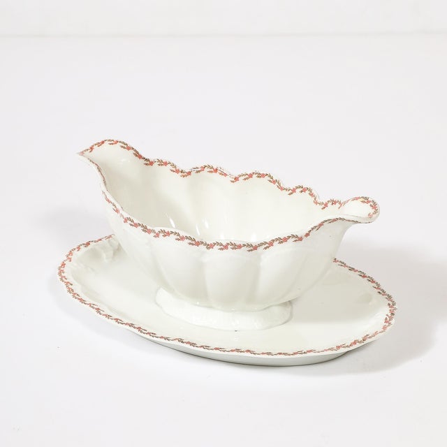 Ceramic Antique Haviland for Limoges Porcelain Dinner Set for 24 Floral Spray Pattern For Sale - Image 7 of 18