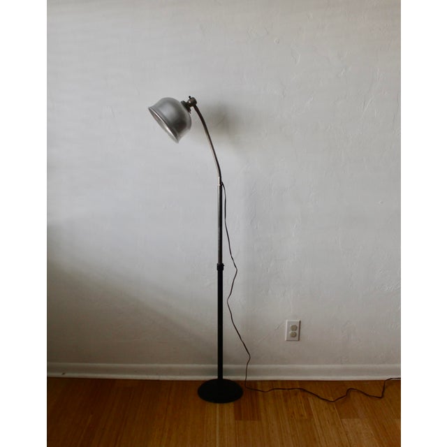 Early 20th Century Vintage Early 20th Century Attributed to M. Brandt & Sons Industrial Style Gooseneck Spot Floor Lamp For Sale - Image 5 of 15