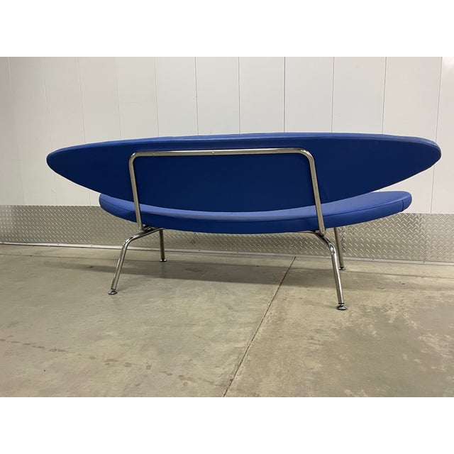 Postmodern Blue Leather Jurij Rahimkulov "Director" Sofa For Sale - Image 3 of 9