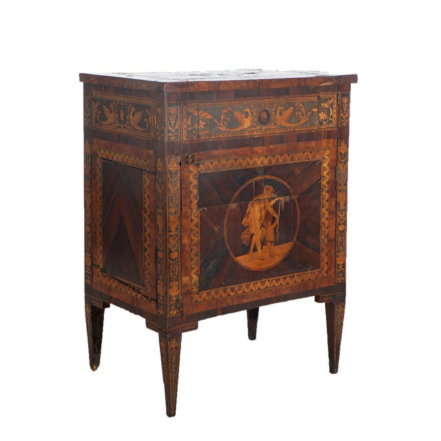 18thC Commode by Giovanni Battista Maggiolini with Classical Scenic Inlay c1770 For Sale - Image 6 of 12