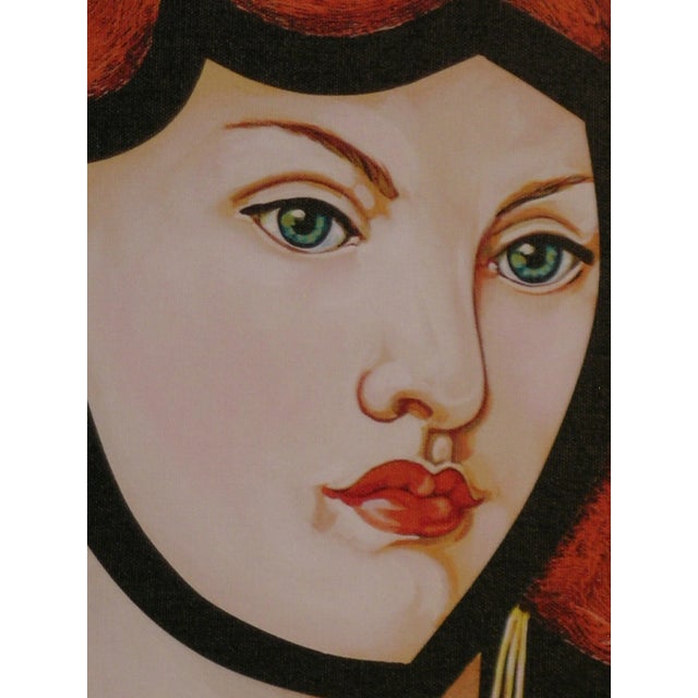 2020s Contemporary Archival Portrait Print of a Courtisan on Canvas For Sale - Image 5 of 11