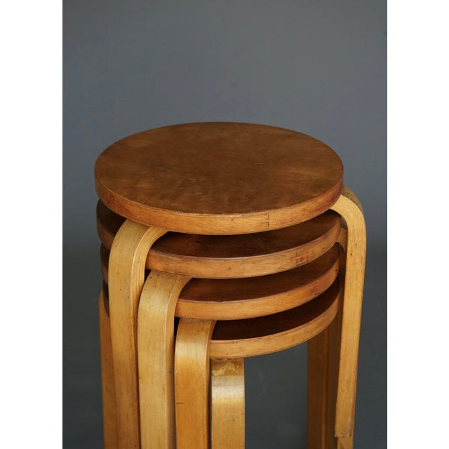 Model 60 Stools by Alvar Aalto for Finnmar, 1930s, Set of 4 For Sale - Image 11 of 18