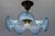 French Art Deco ceiling light with blue opalescent glass, circa 1930s. Elegant ceiling light featuring a blue and white...