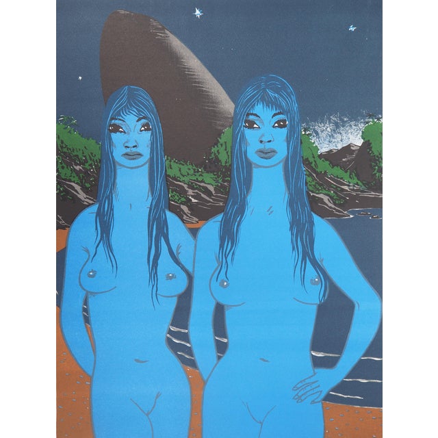 Félix Labisse, The Twins, 1966, Original Lithograph For Sale