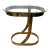 Postmodern Polished Brass and Glass Sculptural Side Table, 1980s For Sale