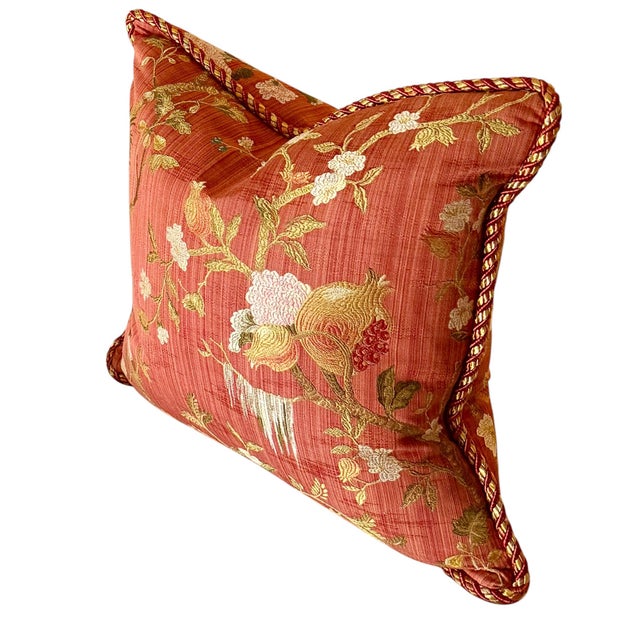 A beautifully refined pair of French Scalamandré chinoiserie pillows, showcasing the iconic artistry and timeless...