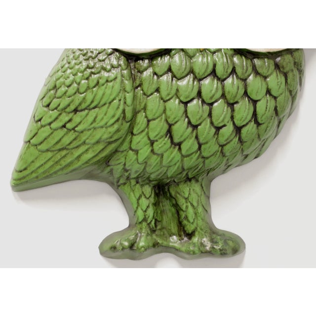 Mid 20th Century Mid 20th Century Large Ceramic Owl Wall Hanging For Sale - Image 5 of 8