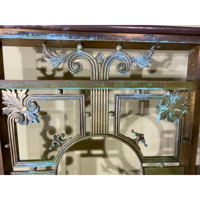 1950s Exquisite Antique Bronze & Brass Fireplace Screen - A Statement Beauty For Sale - Image 5 of 12