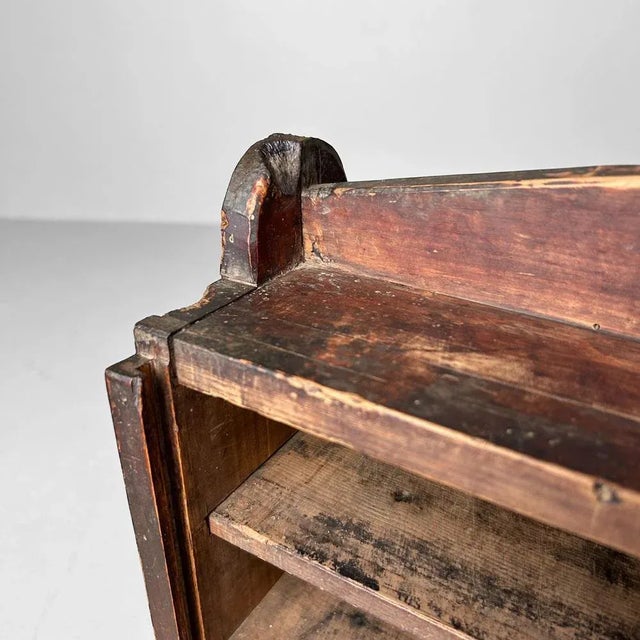 Brown Antique Japanese Wooden Storage Box, 1900s For Sale - Image 8 of 13