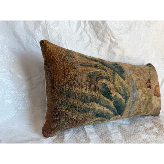 Baroque 17th Century Brussels Botanical Tapestry Pillow For Sale - Image 3 of 7