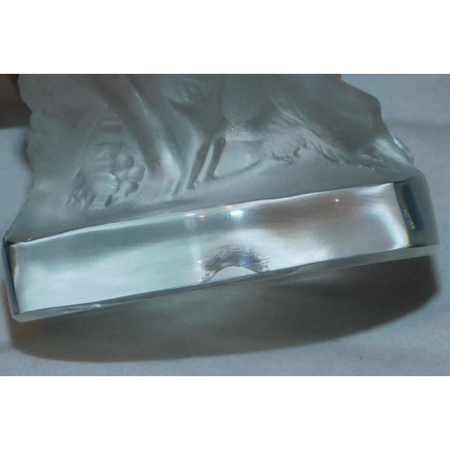 Glass Mid 20th Century Lalique "Le Faune" Figurine For Sale - Image 7 of 10