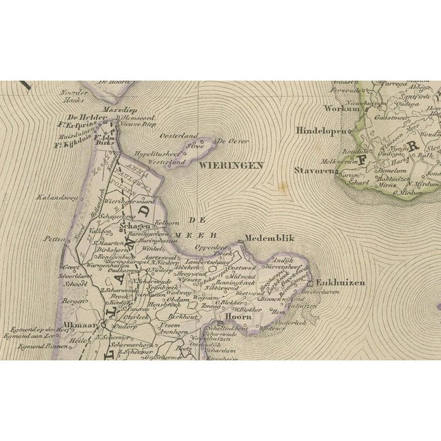 Map of the Netherlands with Insets of Amsterdam and Arnhem, 1876 For Sale - Image 9 of 11