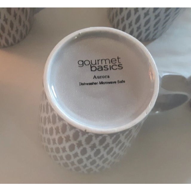 Contemporary 1990s Gourmet Basics by Mikasa Gray Aurora Coffee Mugs-Set of 8 For Sale - Image 3 of 4