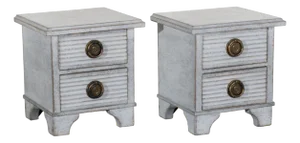 Antique Grey Chests, 1800s, Set of 2