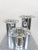 Vintage Chrome and Glass Flower Wall Sconces, 1970s, Set of 3 For Sale - Image 3 of 7