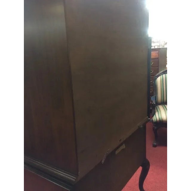 Henkel Harris Henkel Harris Furniture Vintage High Chest of Drawers High Chest of Drawers Solid Wood Black Cherry For Sale - Image 4 of 12