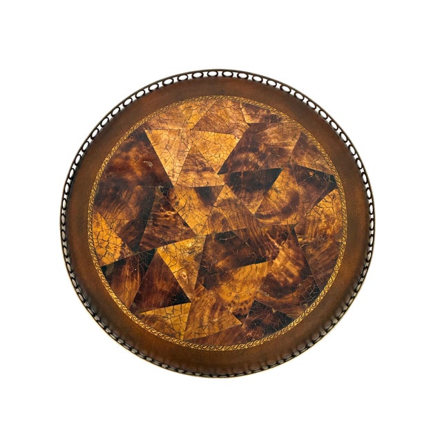 Late 20th Century 1980s Hollywood Regency Faux Bamboo Elephant Two-Tier Accent Table For Sale - Image 5 of 7