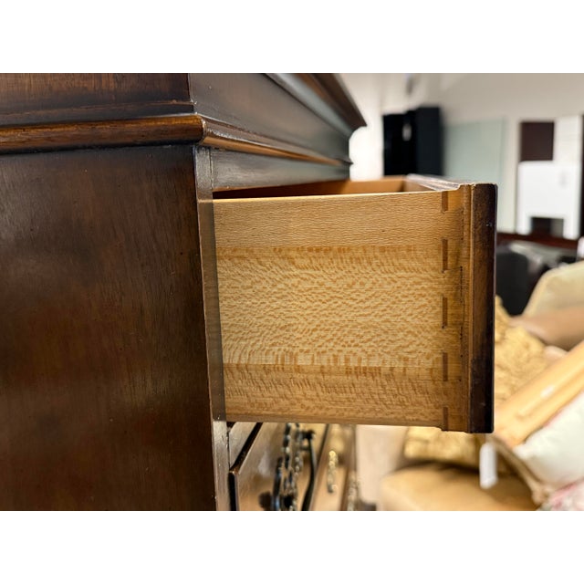 Drexel Heritage 18th Century Collection Highboy Chest of Drawers, Vintage For Sale - Image 9 of 12