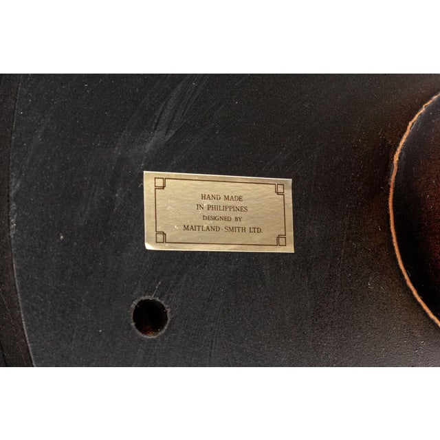 Brown Vintage Maitland Smith Carved Mahogany Center Hall Tabl For Sale - Image 8 of 8