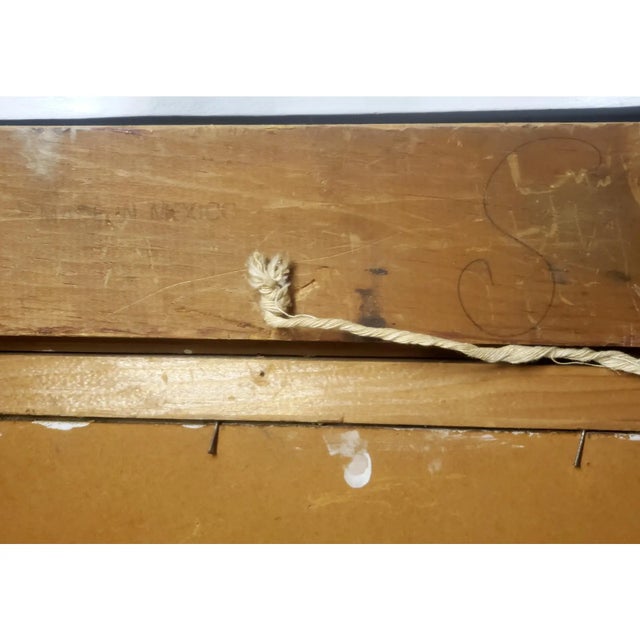 Large Vintage Southwestern Desert Oil Painting | Rustic Wooden Frame For Sale In Los Angeles - Image 6 of 14